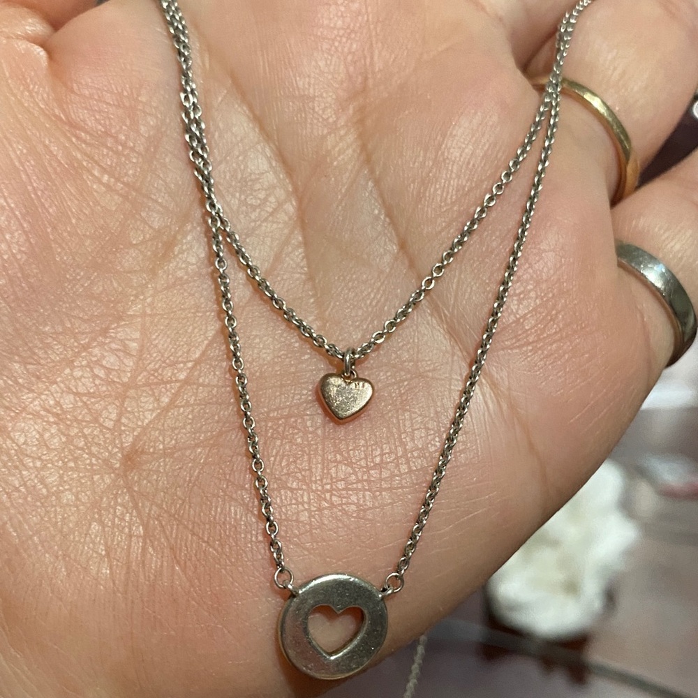 Pandora Silver Heart Charm Necklace
